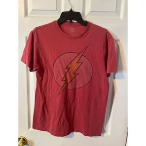 DC Comics Originals The Flash Graphic T-Shirt Mens MediumRed Lightning Bolt Logo